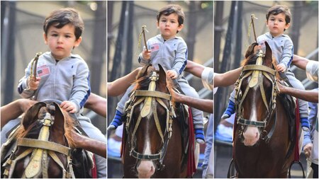 Taimur goes horse-riding in Bandra, Watch