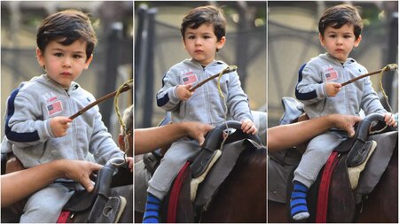Taimur has taken a liking for horse-riding