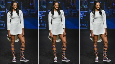 PV Sindhu takes the ramp for footwear brand