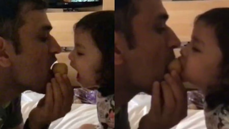 When Ziva and MS Dhoni shared a besan ka laddoo