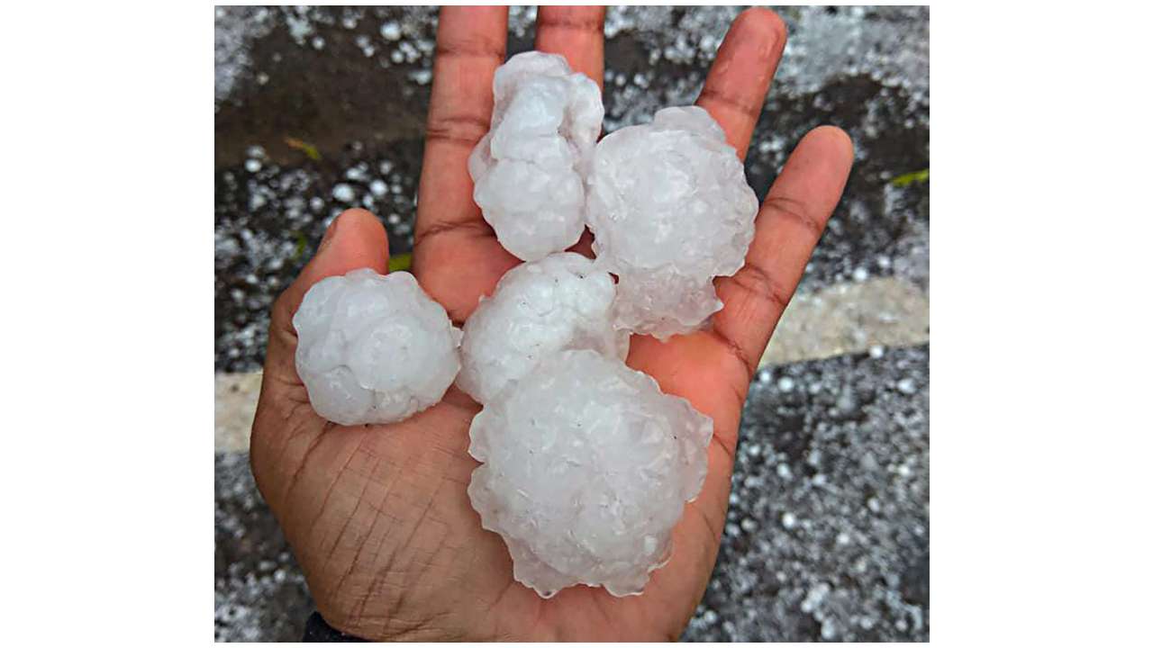 Chunks of hail