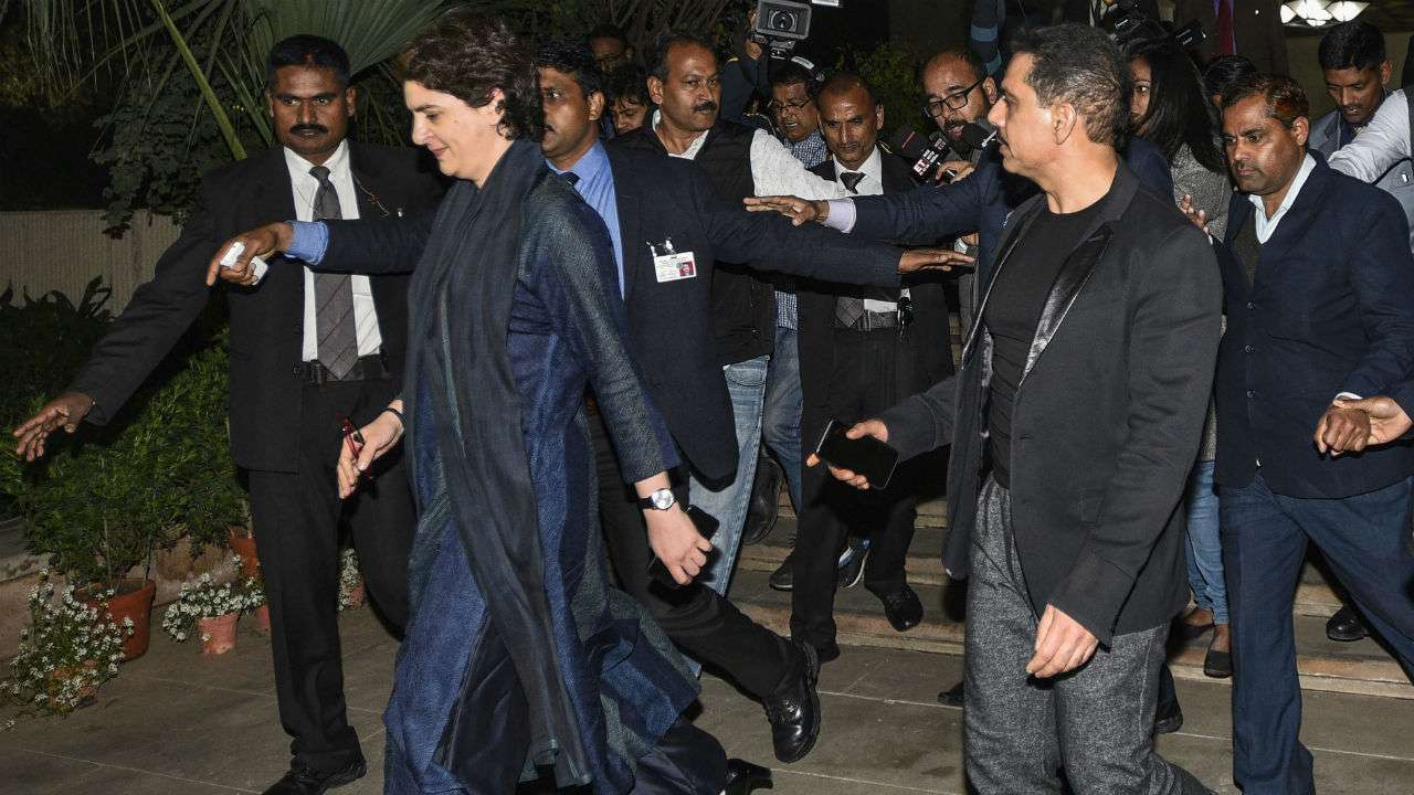 Priyanka Gandhi stands by husband Vadra