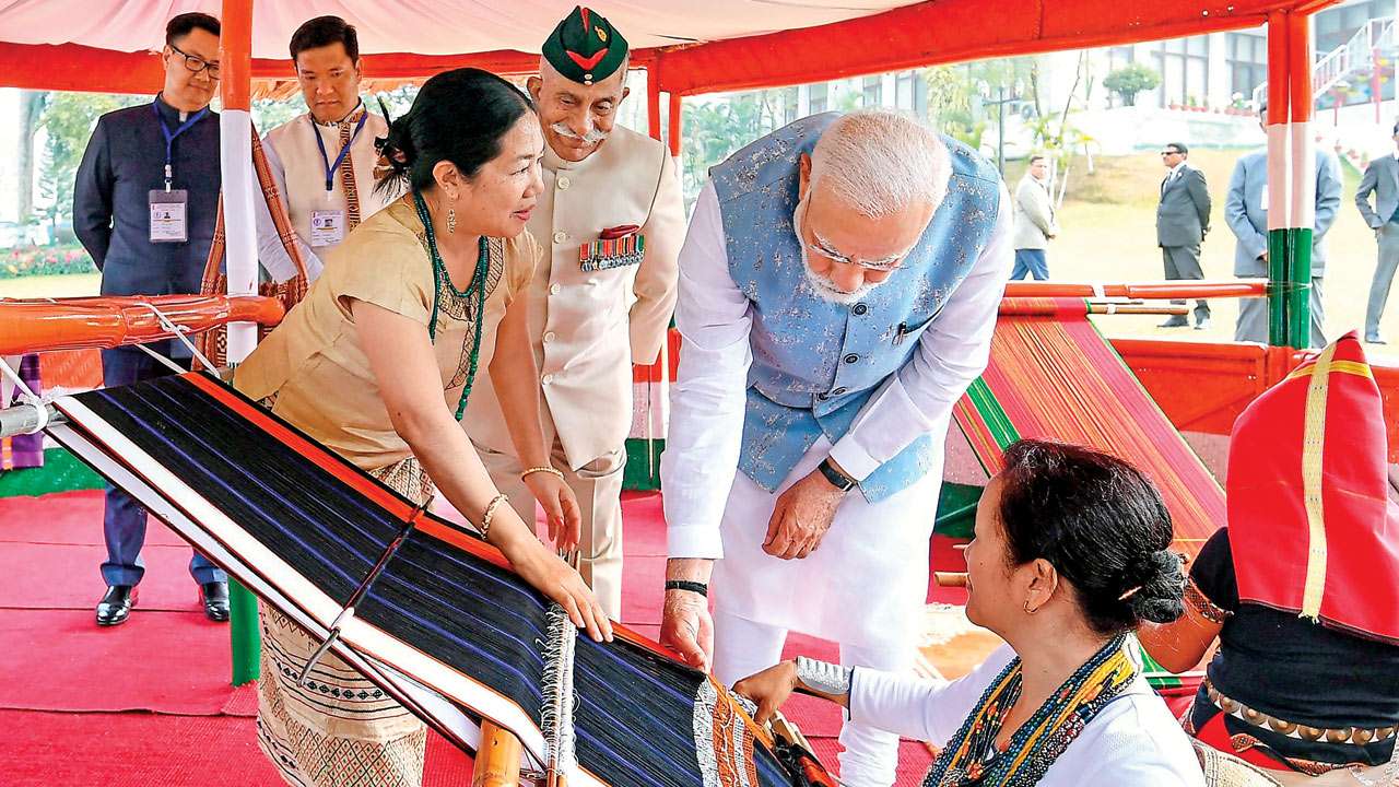 PM Modi, BD Mishra, Pema Khandu, Kiren Rijiju