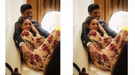 Next in line? Farhan Akhtar comes for the wedding and poses with lover Shibani Dandekar