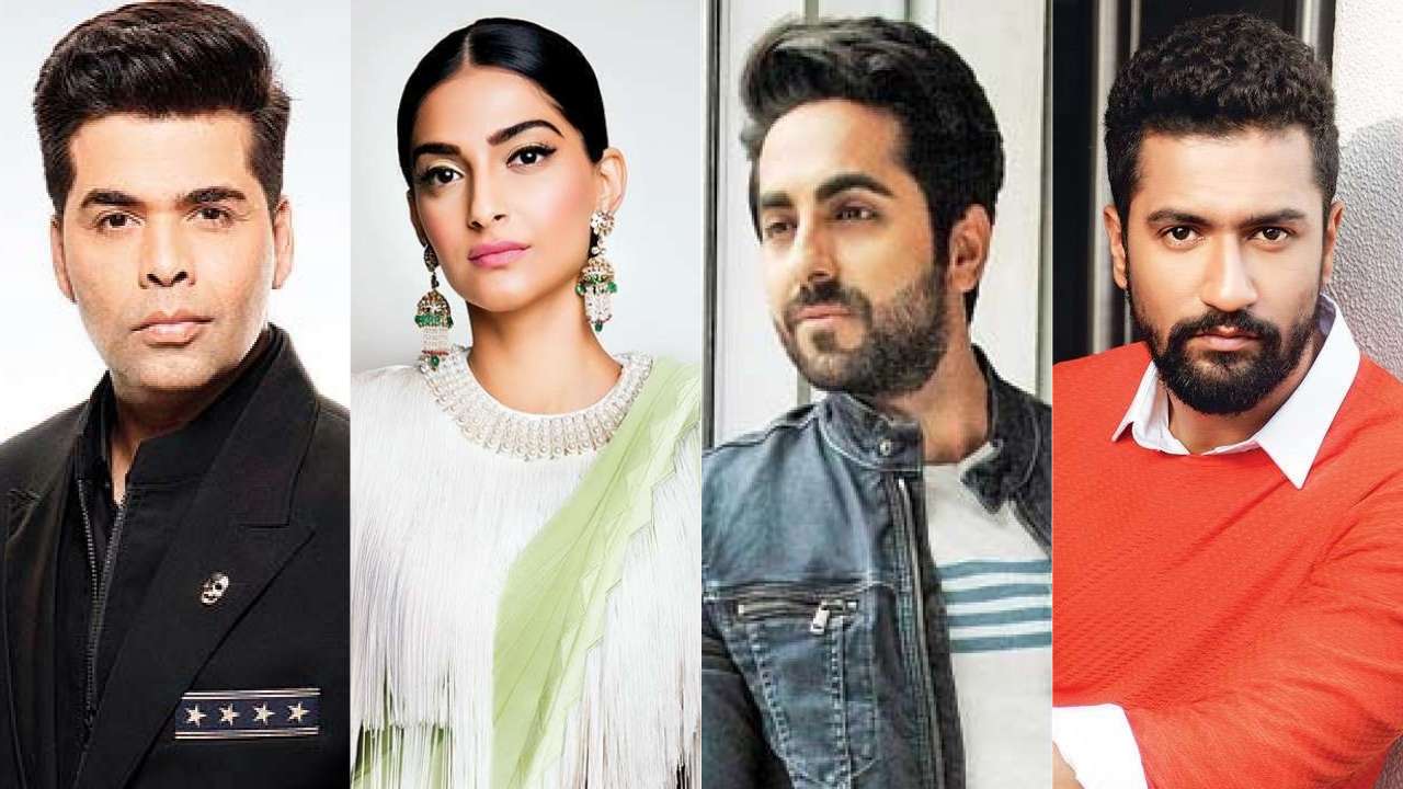 Karan Johar, Sonam Kapoor, Ayushmann Khurrana and Vicky Kaushal