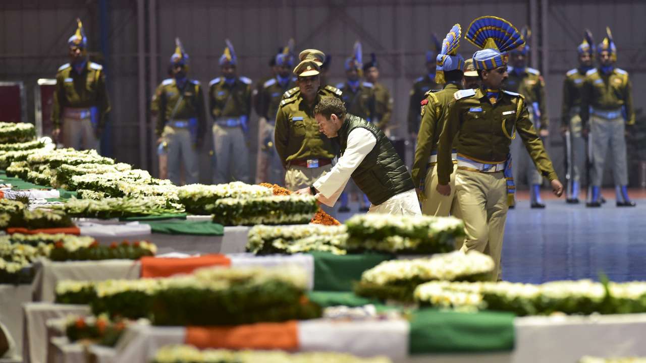 Slain soldiers at Palam airport