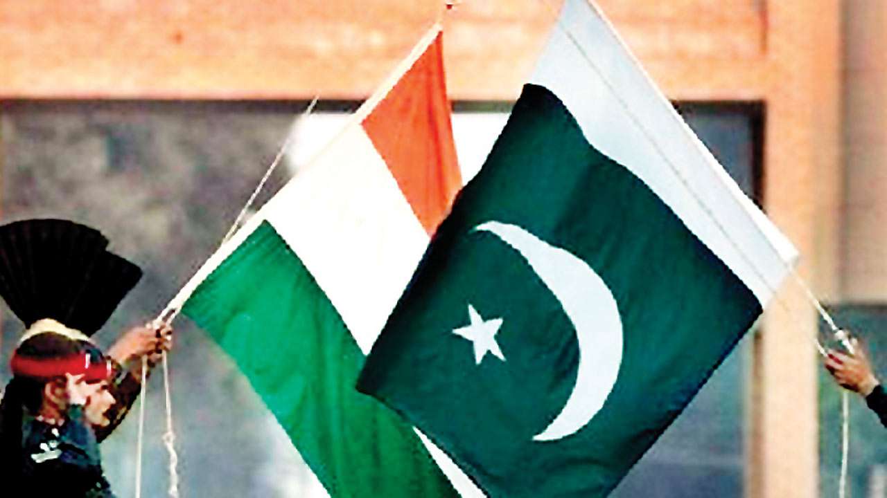 India, Pakistan flags