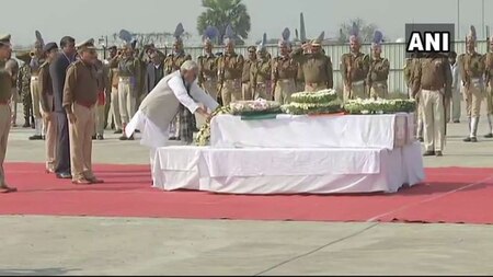 Mortal remains of two CRPF jawans from Bihar reach Patna