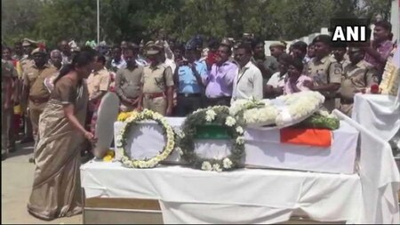 Mortal remains of CRPF Constable C. Sivachandran
