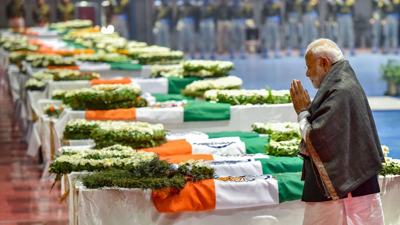 PM Modi paying respects to martyrs