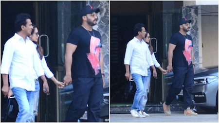 Arjun Kapoor and Malaika Arora walk hand-in-hand post lunch