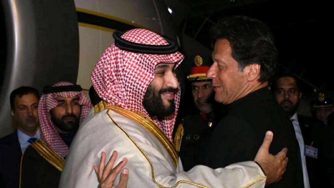 (Pakistan's Prime Minister Imran Khan, Saudi Arabian Crown Prince Mohammed bin Salman) 