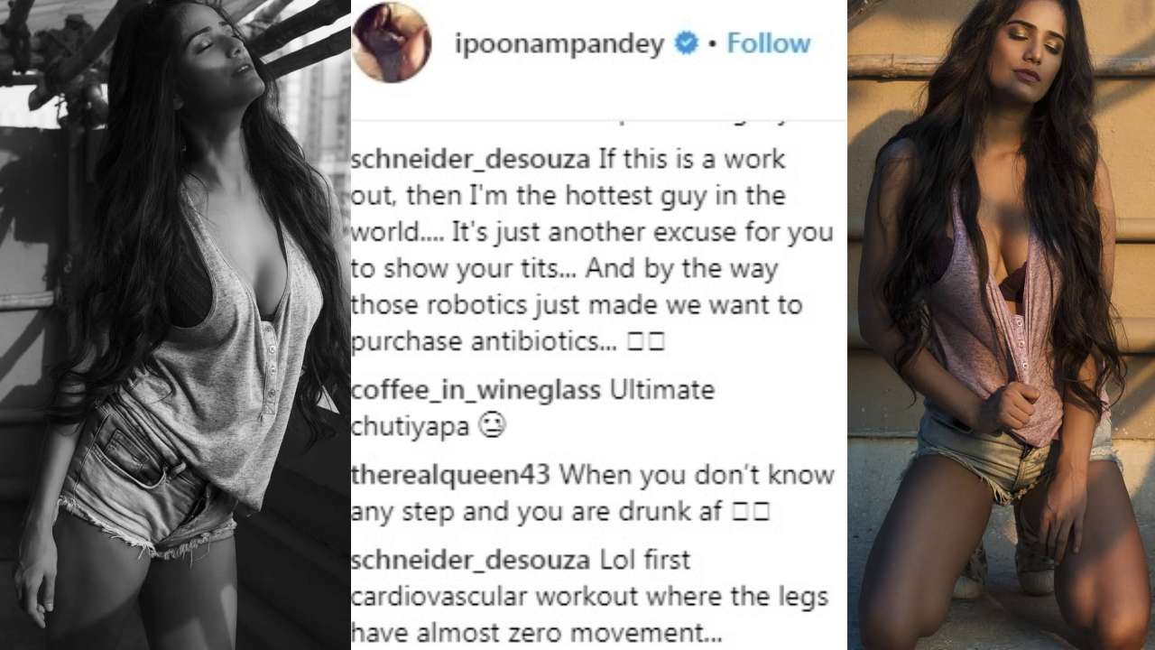 1280px x 720px - Ashleel hai yeh ladki': Poonam Pandey does it again! This time, turns off  netizens with her 'morning workout' video