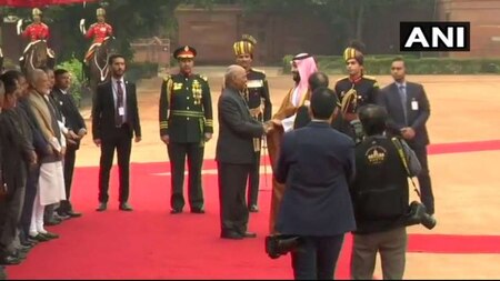 Saudi Crown Prince arrives at Rashtrapati Bhavan