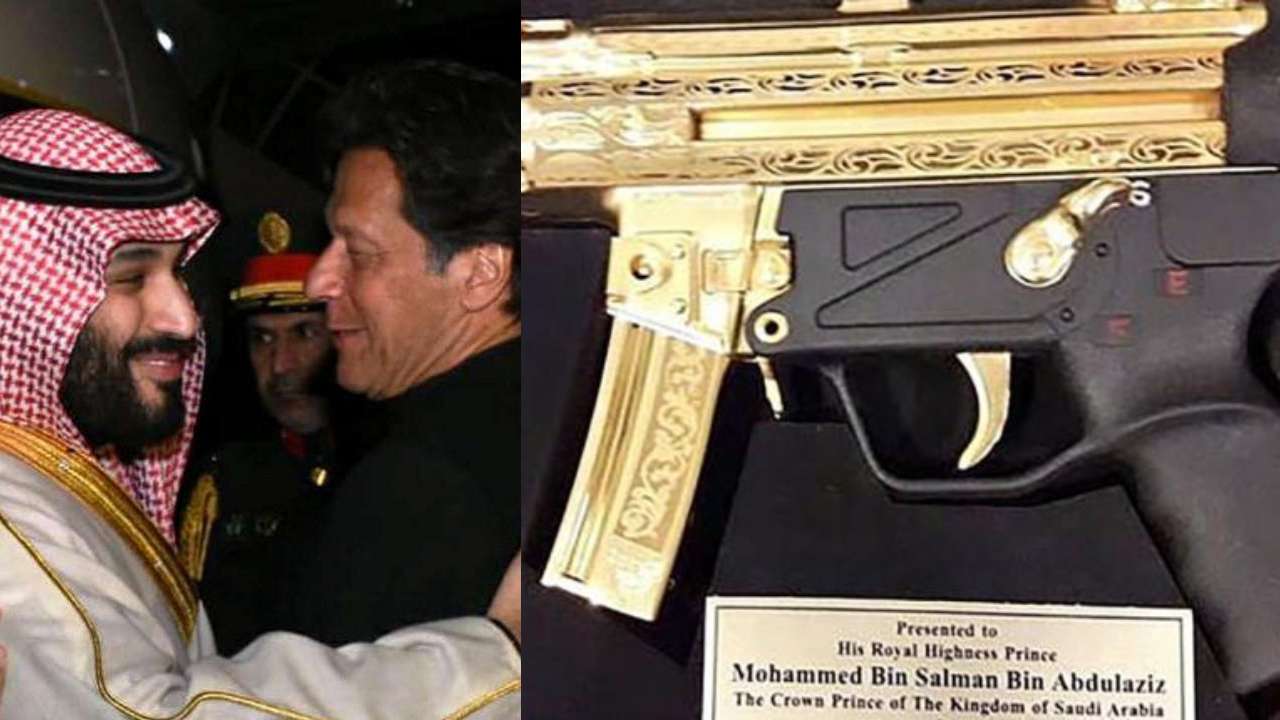 Cash-strapped Pakistan gifts gold-plated submachine gun to Saudi Crown Prince