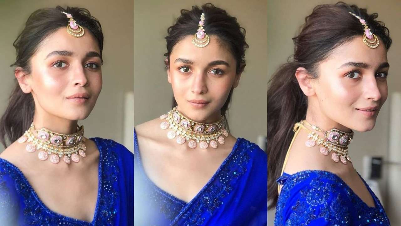 alia blue lehenga