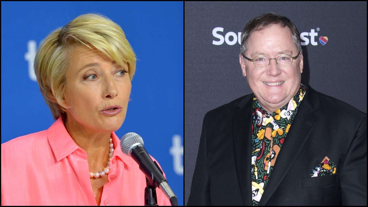 Emma Thompson and John Lasseter