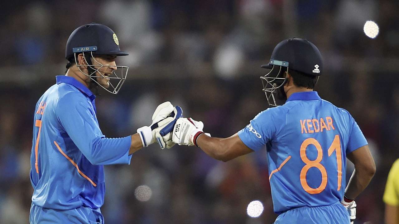 MS Dhoni and Kedar Jadhav