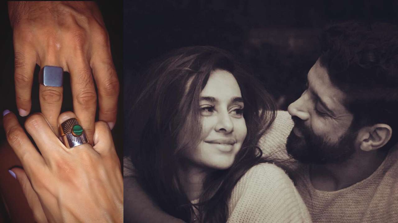 Farhan Akhtar posts photo of him and Shibani Dandekar wearing rings