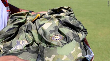 Team India is sporting camouflage caps today