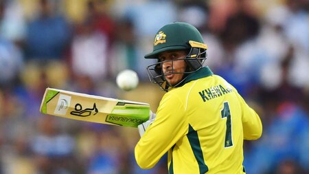 Usman Khawaja out after maiden century
