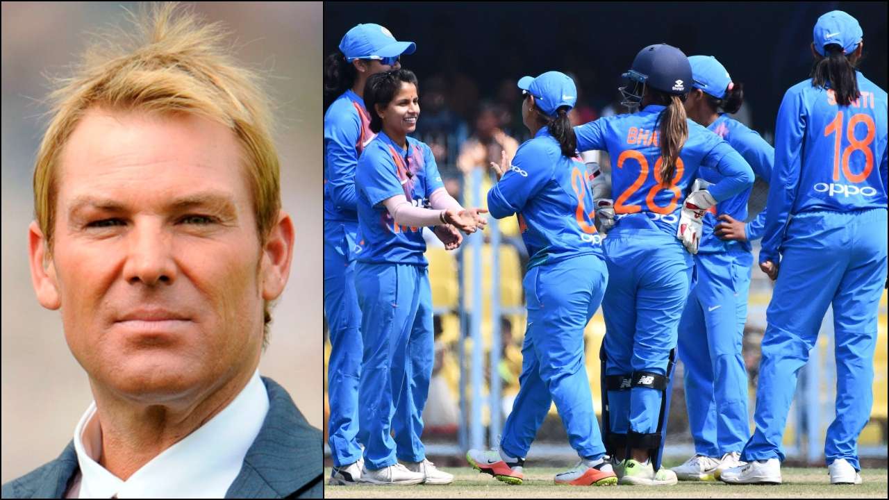 Shane Warne and Indian women's cricket team