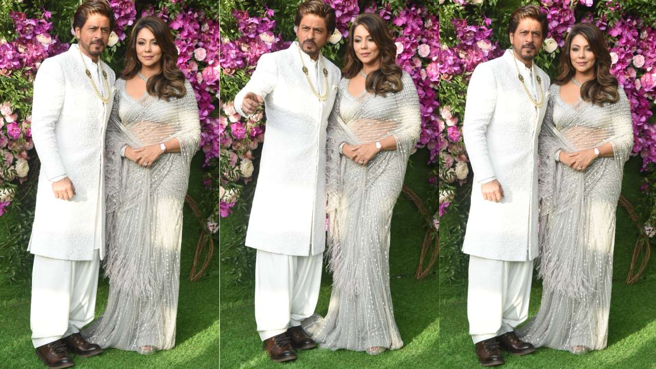 Photos Shah Rukh Khan And Gauri Khan Are Royalty Personified At Akash Ambani Shloka Mehta Wedding 