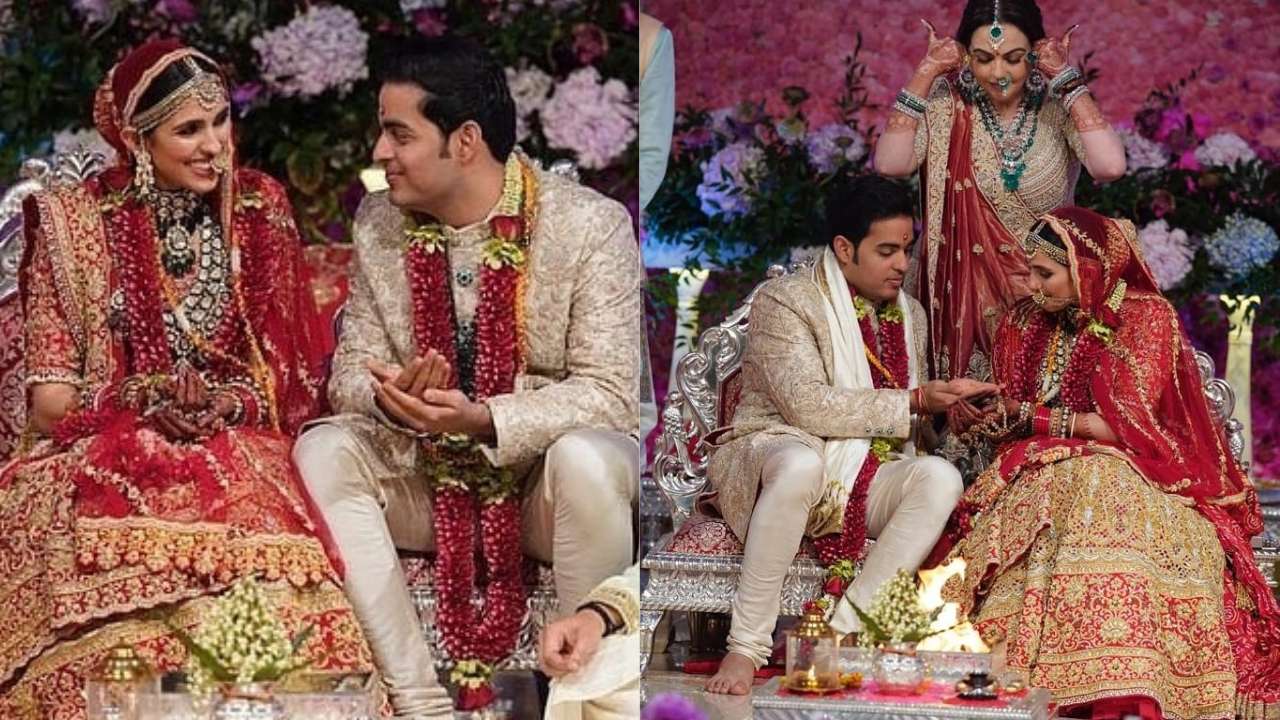 Nita Ambani blesses Akash Ambani and Shloka Mehta as they tie the knot!