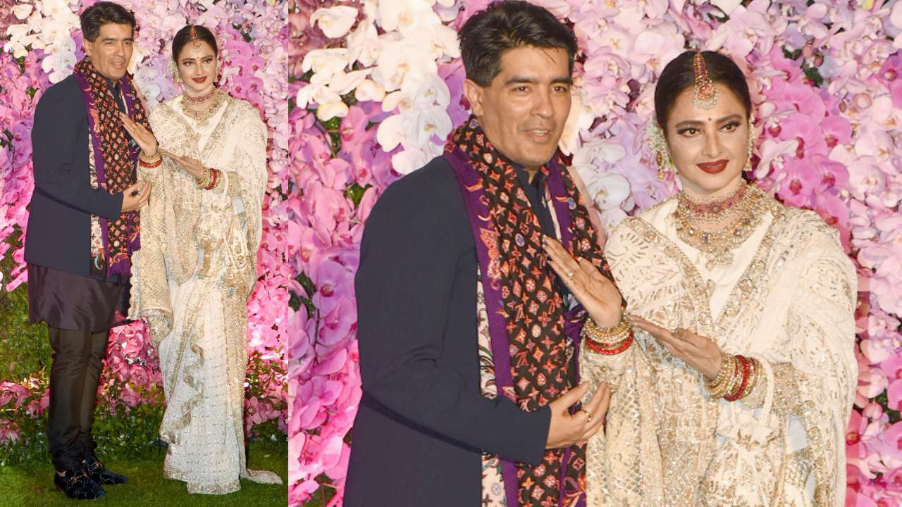 Manish Malhotra gets a welcome from Rekha herself