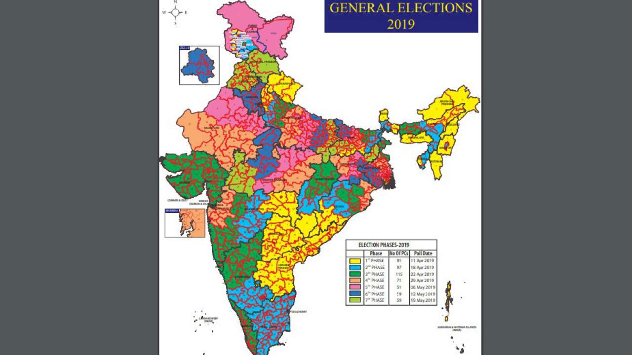 When Will Polling Be Held In Your Constituency Lok Sabha Election   800783 Full India Map Schedule 