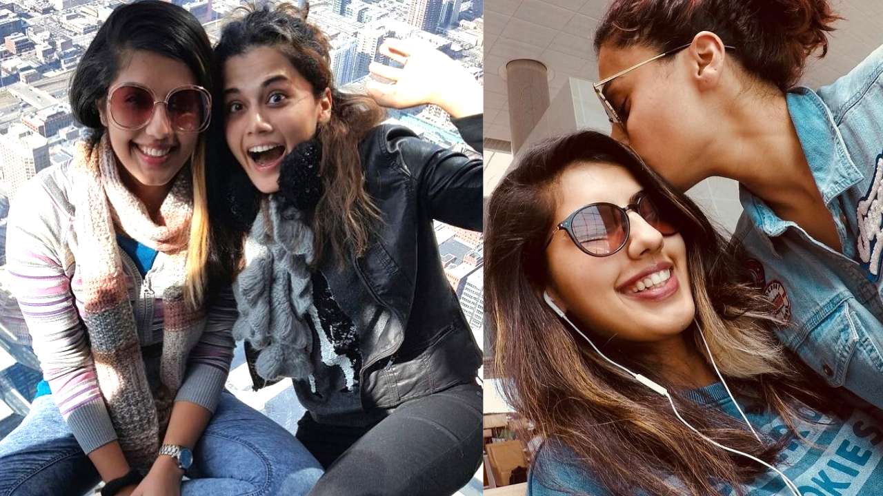 Image result for taapsee pannu with sister