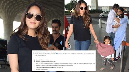 Mira Rajput apparently wanted one of the airport staff members to do her nails!