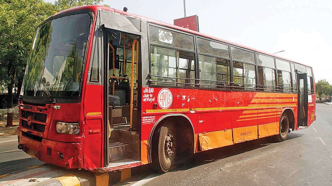 Group Vandalises AMTS Bus Over Ticket Thrash Driver Conductor