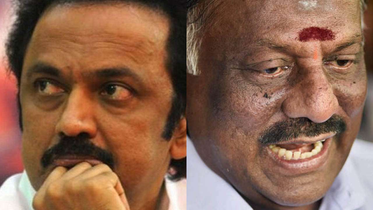 DMK chief MK Stalin (left) and AIADMK leader O Pannerselvam.