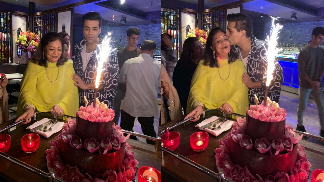 Hiroo Johar screaming at Karan Johar and then thanking him for the special birthday is every mom ever