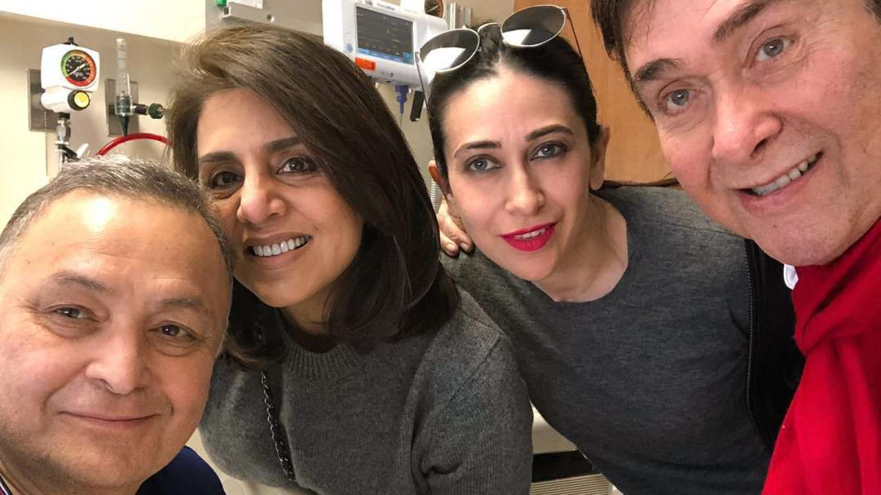Karisma Kapoor and Randhir Kapoor meet Rishi Kapoor in New York; Neetu  Kapoor shares a sweet selfie