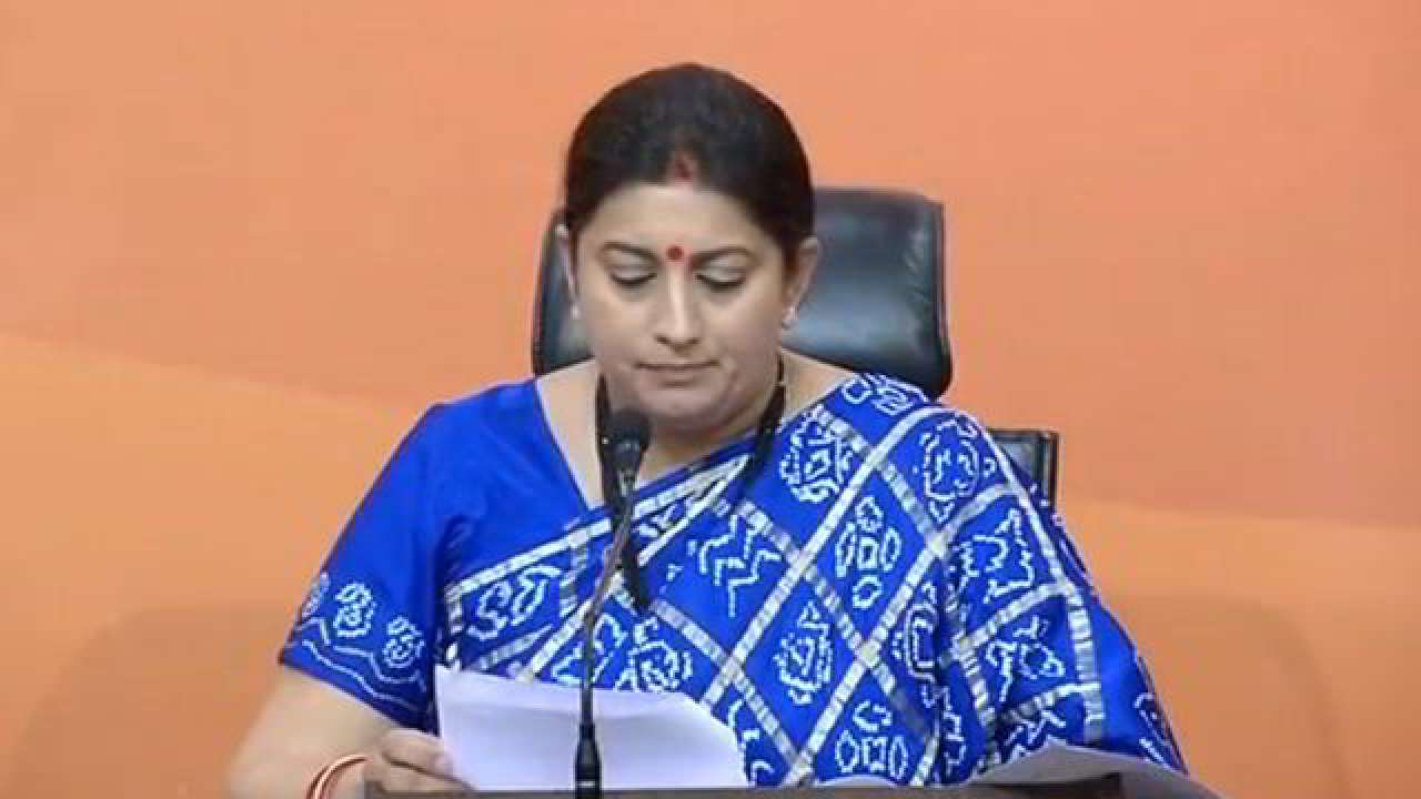 Smriti Irani lashes out