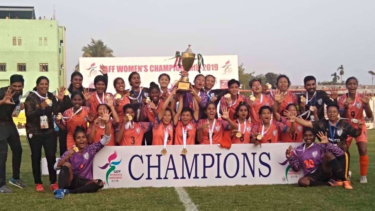 Indian women's football team win SAFF cup