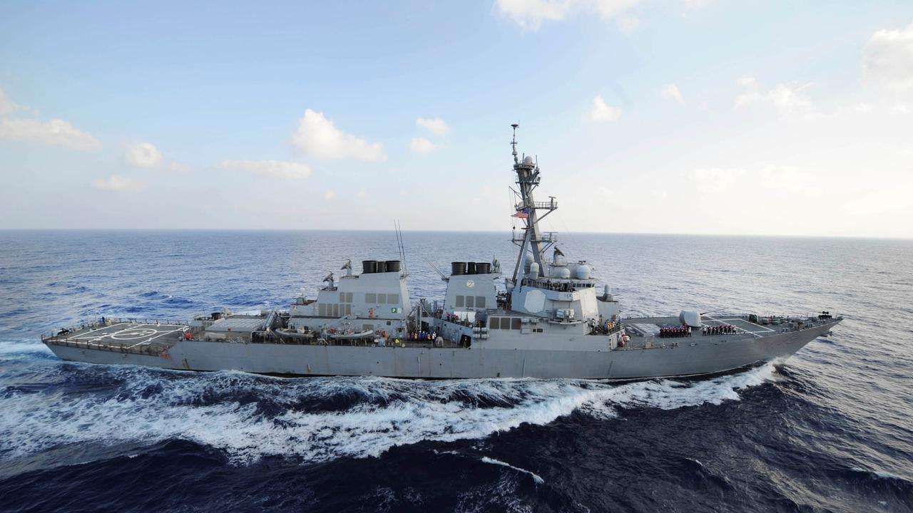 Us navy, coast guard ships pass through strategic taiwan strait