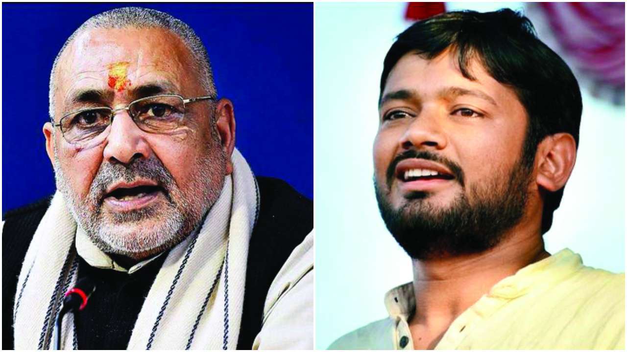 Image result for kanhaiya kumar vs giriraj zee