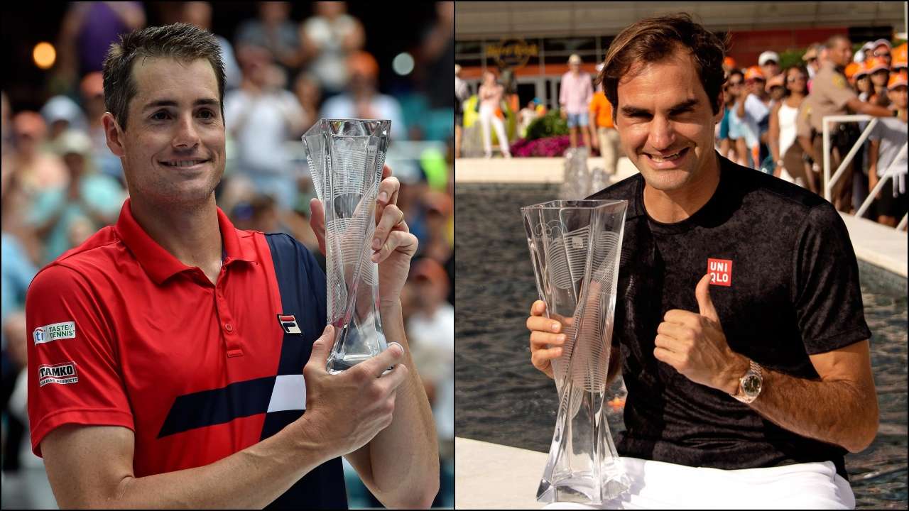 Miami open: roger federer wins fourth title, beats john isner in final