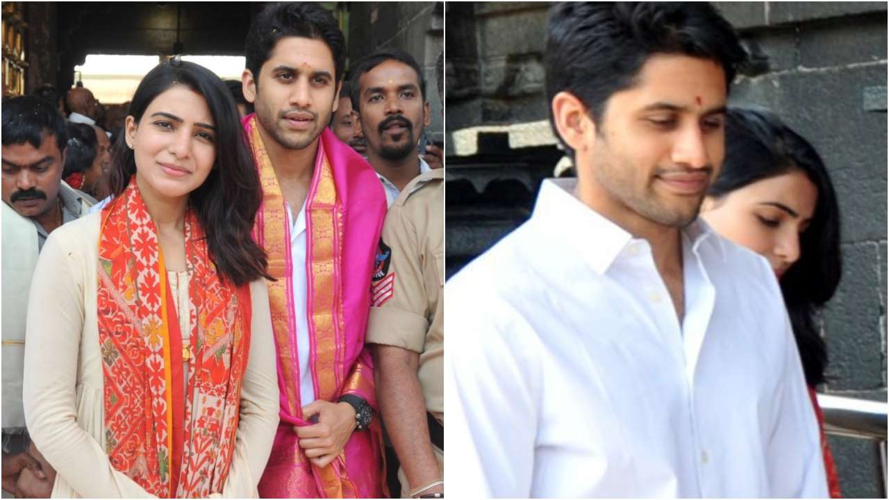 Naga Chaitanya and Samantha Akkineni seek blessings for Majili