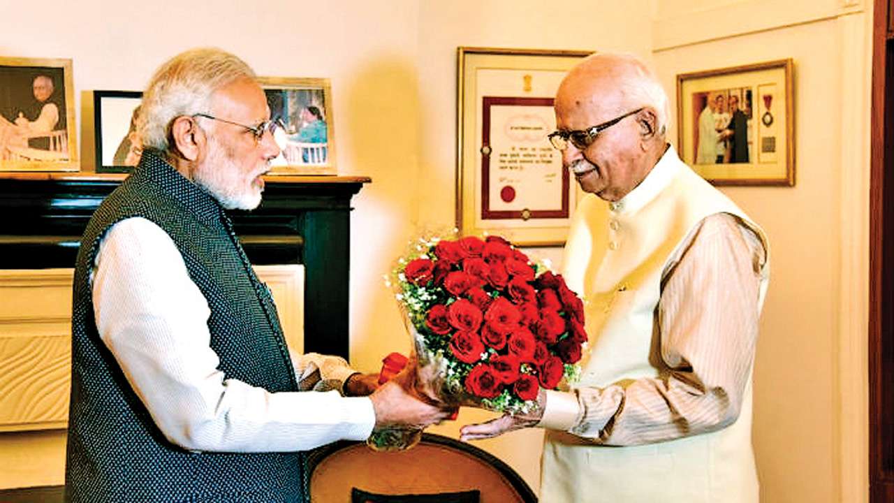Prime Minister Narendra Modi with LK Advani