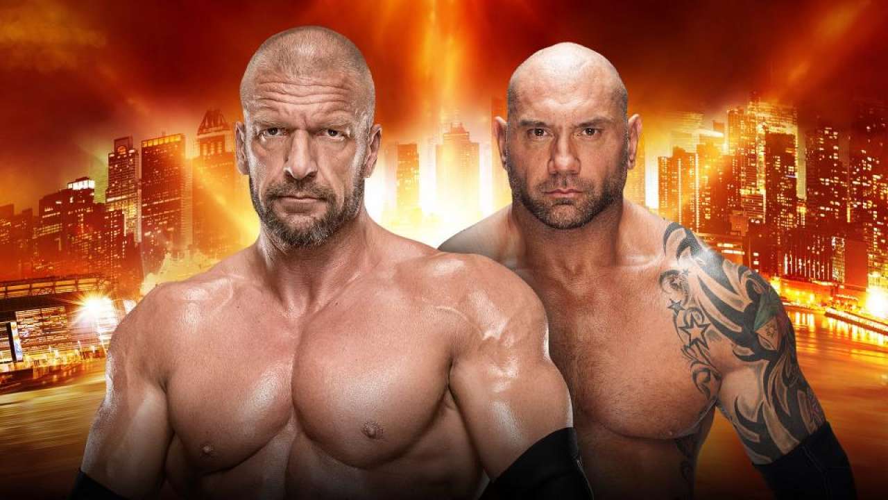   Triple H against Batista "title =" Triple H against Batista "data-title =" Triple H against Batista "data-url =" https://www.dnaindia.com/sports/photo-gallery -2019-wwe-wrestlemania-35-maps-matches-predictions-times-in-ist-and-where-watching-the-television-in-india-2736881 / triple-h-vs-batista-2736895 "clbad =" img-responsive "/>


<p> 4/17 </p>
<h3/>
<p><strong>  Triple H vs. Batista (Triple H's career is on the line) </strong></p>
<p>  Triple H puts his career on the line against his former friend and now Batista's enemy. This could be the best way for the game to say goodbye. </p>
<p><em>  Prediction: Batista win </em></p>
</p></div>
<p clbad=