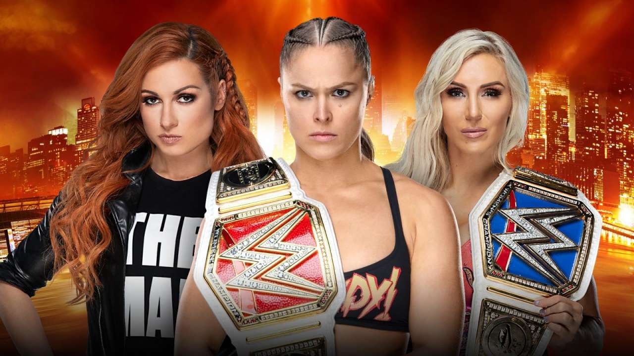   Ronda Rousey vs. Charlotte Flair vs. Becky Lynch "title =" Ronda Rousey vs. Charlotte Flair vs. Becky Lynch "data-title =" Ronda Rousey vs. Charlotte Flair vs. Becky Lynch "data-url = "https://www.dnaindia.com/sports/photo-gallery-2019-wwe-wrestlemania-35-full-card-matches-predictions-predictions-time-in-ist-and-where-to-watch-on -tv -in-india-2736881 "clbad =" img-responsive "/>



<p> 1/17 </p>
<h3/>
<p><strong>  Winner Wins All: Ronda Rousey (c) vs. Charlotte Flair (c) vs. Becky Lynch </strong></p>
<p>  For the first time in the WWE, women will be leading the show. main event of WrestleMania. The Raw and SmackDown women's titles will be at the "All Winner" game between Ronda Rousey, Charlotte Flair and Becky Lynch. WWE made Lynch too big a star to fail at this event. </p>
<p><em>  Prediction: Becky Lynch's victory </em></p>
</p></div>
<p clbad=