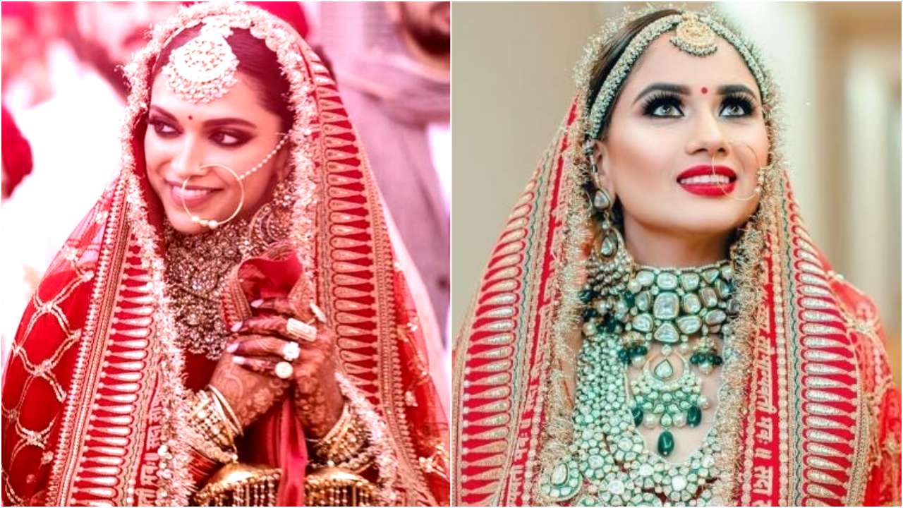 Fan Wears Deepika Padukone S Sada Saubhagyavati Bhava Sabyasachi Lehenga Worth Rs 8 Lakh On Her Wedding