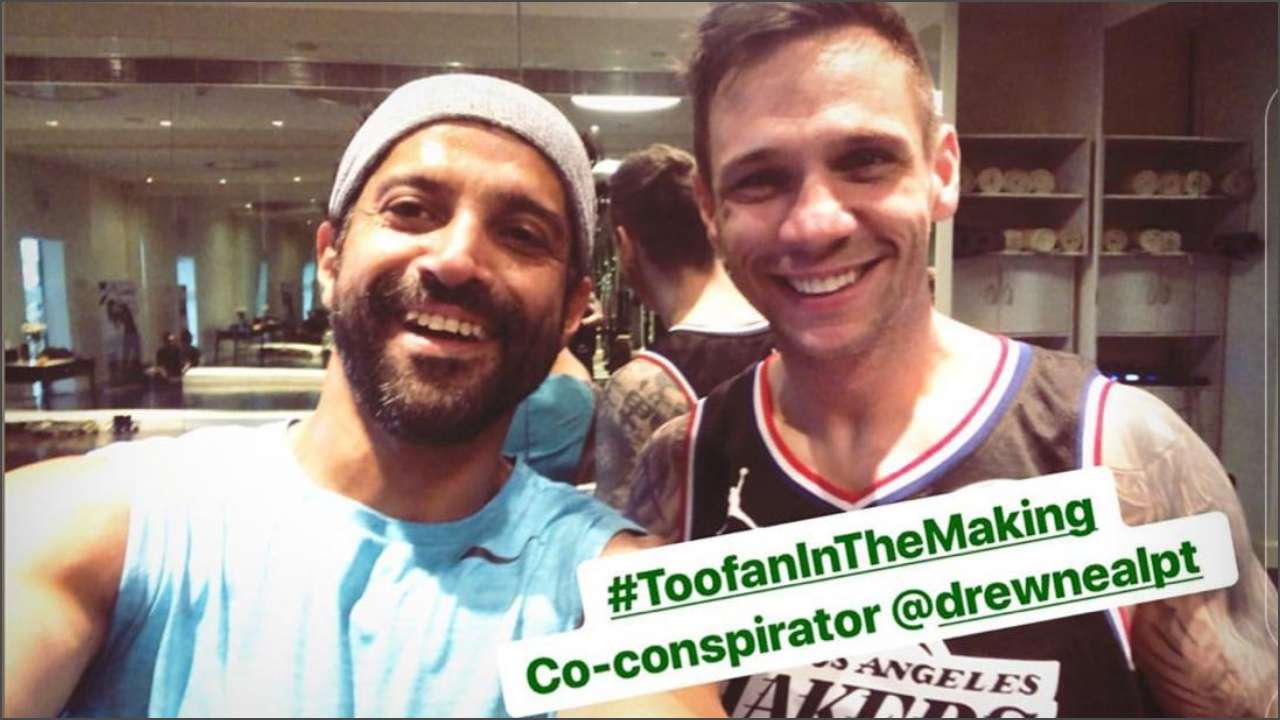 Farhan Akhtar with his trainer