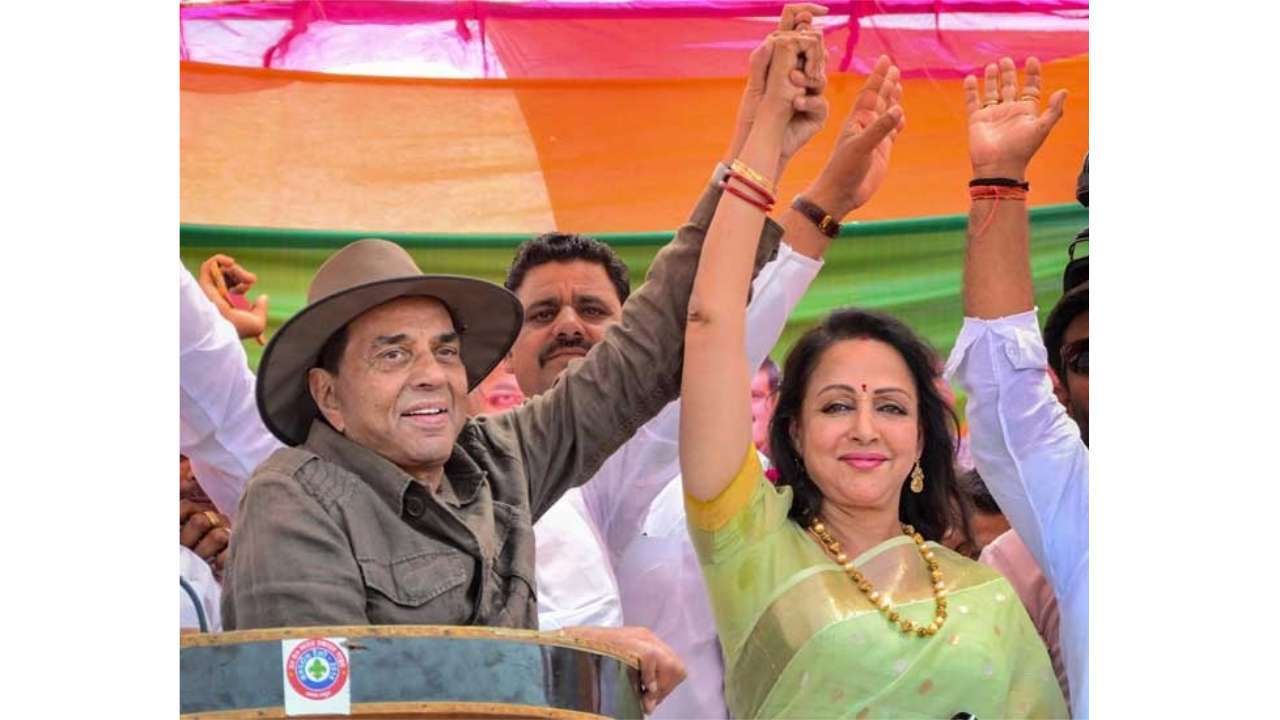 Dharmendra campaigns for Hema Malini in Mathura