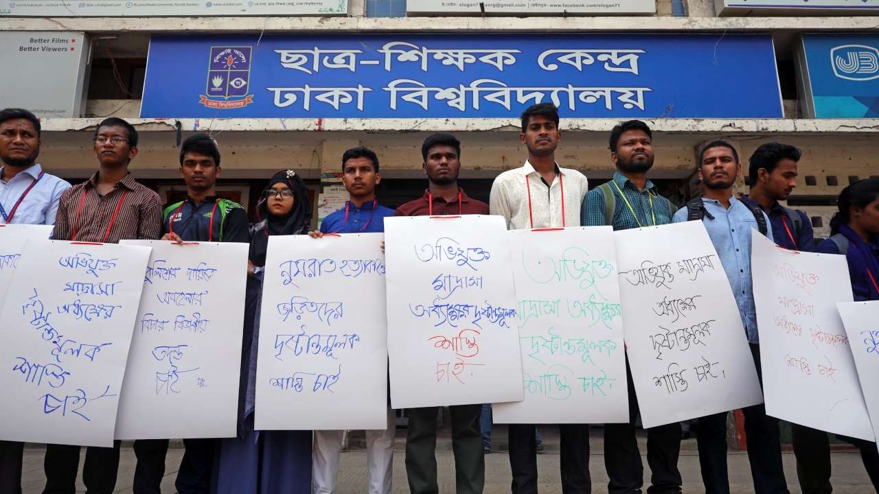 Activists protesting
