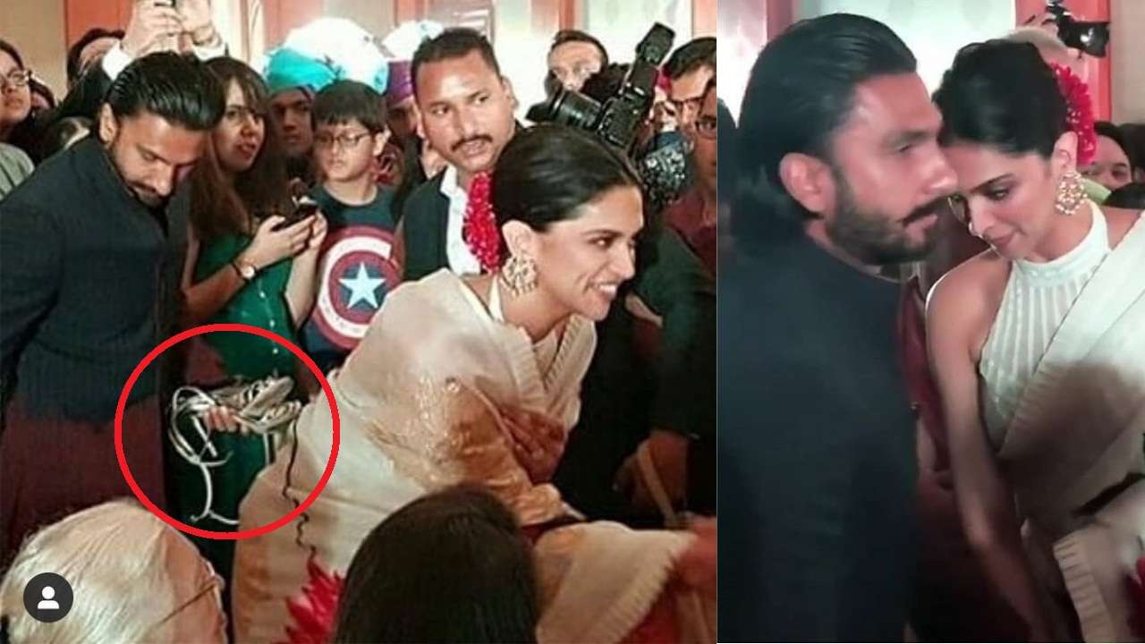 Deepika Padukone and Ranveer Singh spotted at a party holding hands